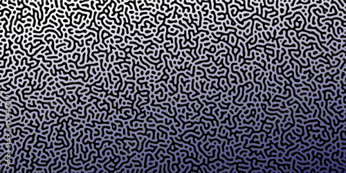 Abstract Reaction-diffusion Turing pattern natural texture purple gradient color scheme. Linear design with biological algorithm psychedelic background. Reaction-diffusion or truing patter	