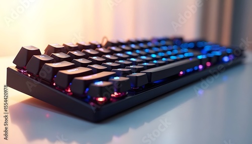 RGB Mechanical Keyboard: Close-up Product Shot