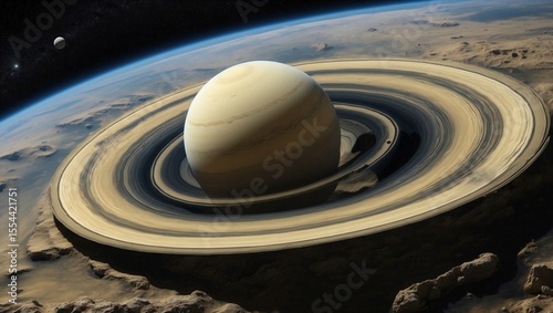 Saturn Glows Silently In Cosmic Vastness