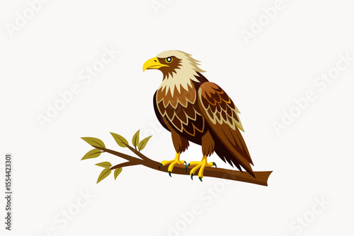 bald eagle on white background