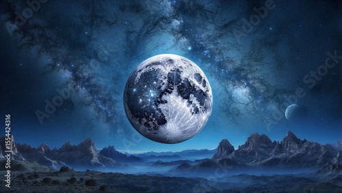 Celestial Glow Bathes The Midnight Sky