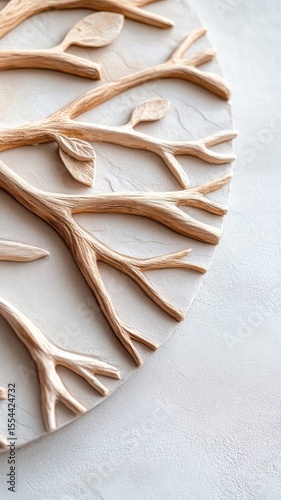 Floor pattern of intertwined roots and branches, symbolizing interconnectedness.