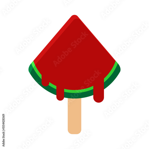Vector illustration of watermelon ice cream