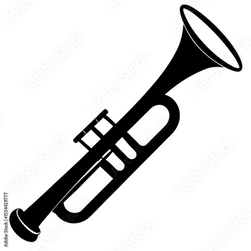 trumpet isolated on white background