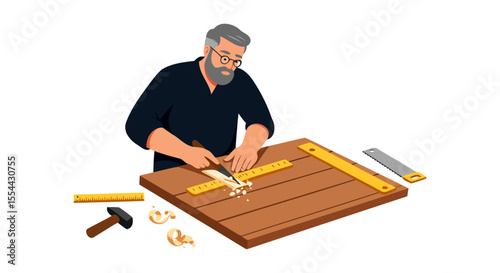 A Carpenter's Precision Handcrafted Woodworking Art