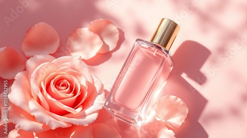 Rose perfume bottle product photography floral fragrance luxury beauty cosmetic scent aroma elegant gift 100ml