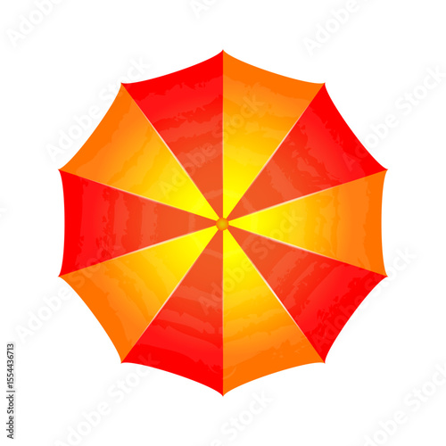 Creative illustration vector of umbrella with red orange color is very suitable for summer posters, beach backgrounds, banners and others.