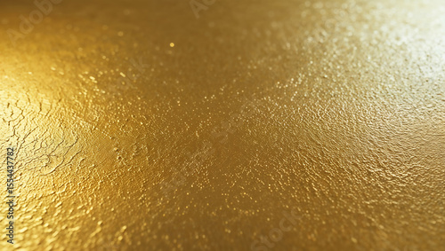Golden textured surface shining with light reflections