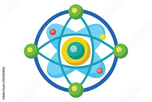 Exploring the Atom A Colorful Illustration of Subatomic Particles and Atomic Structure