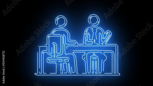 Business management and employee organizational meeting with group chart