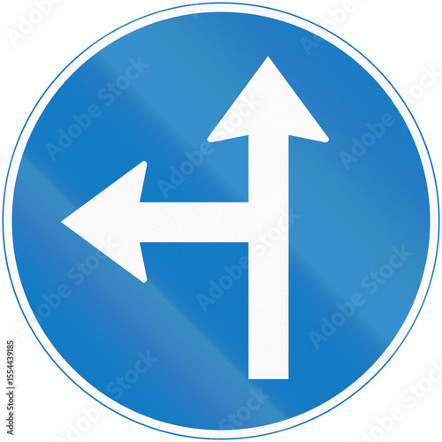 Free Download Regulatory road sign in Uganda - Ahead or Turn Left - GFXLoad