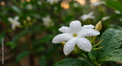 white flowers in the garden