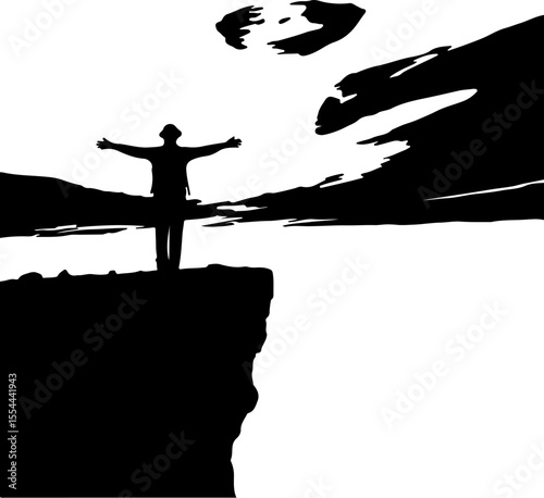 rock climber silhouette