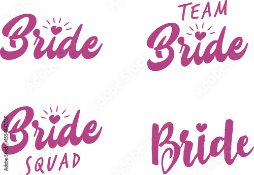 "Team Bride Squad Vector T-shirt Design"