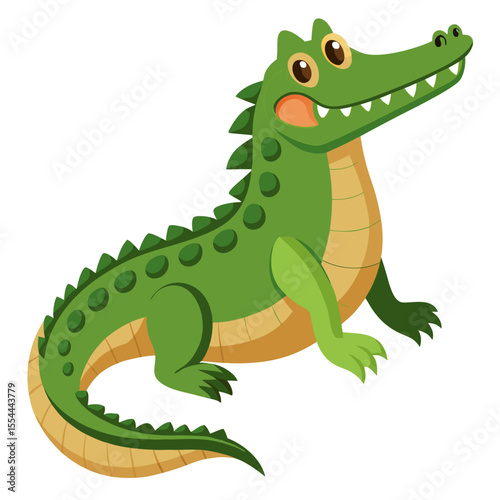 Friendly Cartoon Crocodile Illustration for Kids