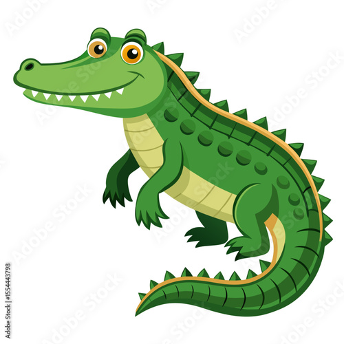 Friendly Cartoon Crocodile Illustration for Kids