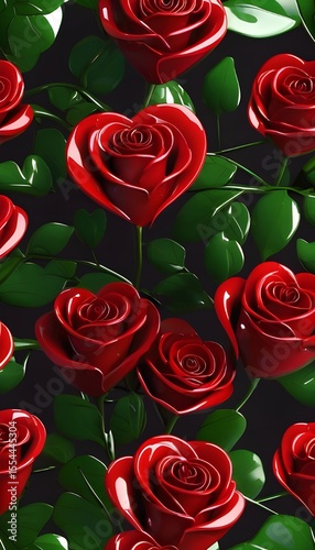 Red Roses: A Stunning 3D Floral Masterpiece