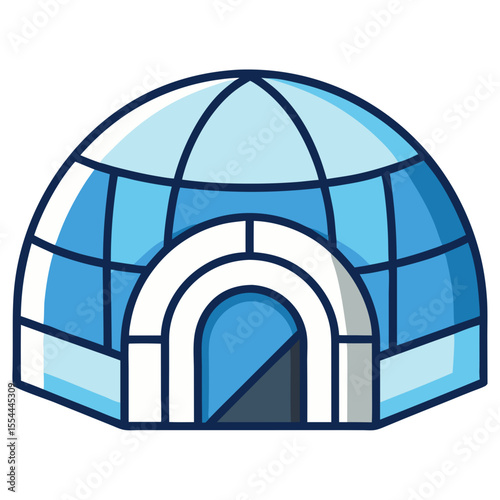 vector illustration of a igloo