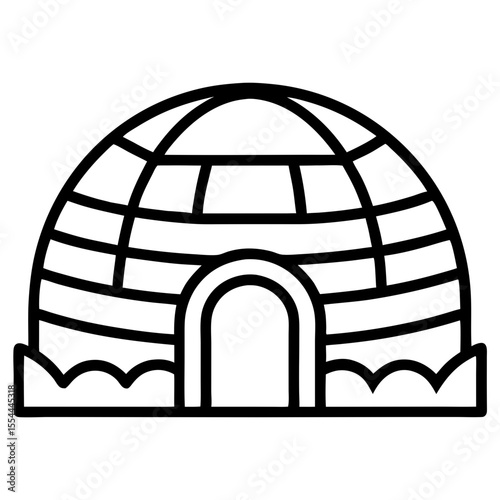 vector illustration of a igloo