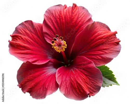 hibiscus flower isolated on white background.