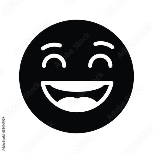 Big Grinning Face Emoji Vector Illustration of a Happy Smiling Icon
