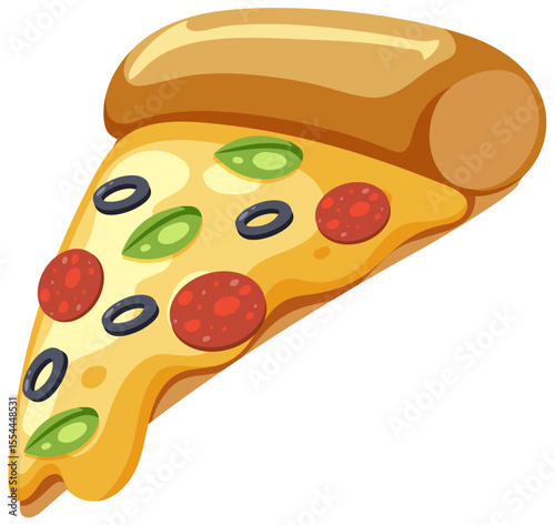 Delicious slice of pepperoni pizza
