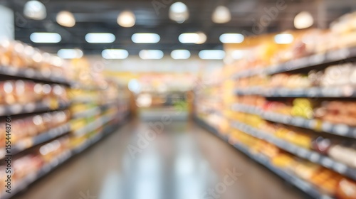 Wallpaper Mural Grocery Store Aisles, Blurred Background for Retail & Food Design Torontodigital.ca