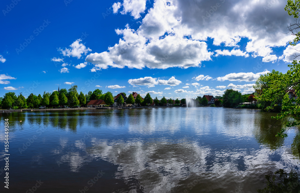 Obraz premium Forellenteich in Ilsenburg am Harz