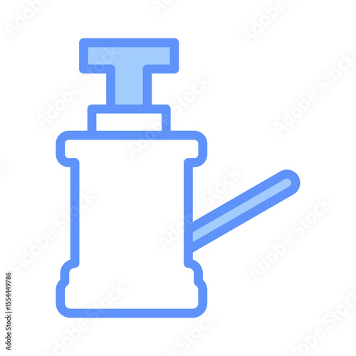 Car Jack Outline Blue Color Icon