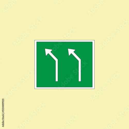 Road traffic double arrow sign vector illustration