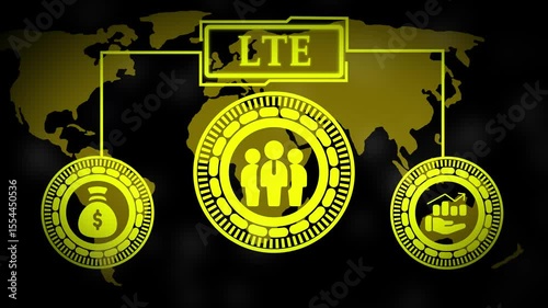 Global L T E Network Connectivity Financial Growth and Teamwork Conceptual Illustration Digital