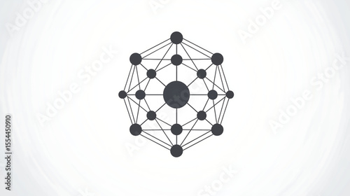 Abstract Network Connection Technology Global System Icon