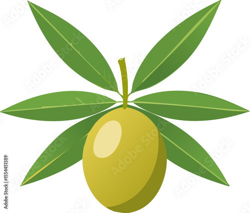 green olives with leaves