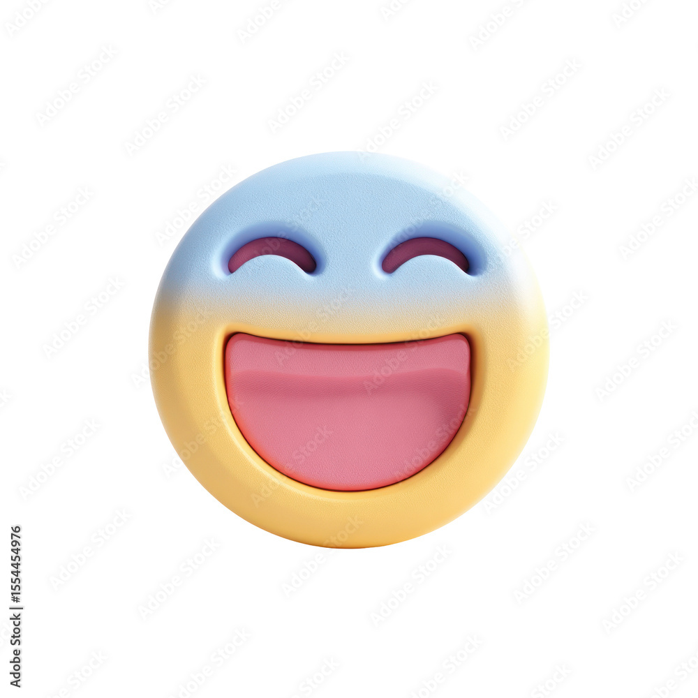 Fototapeta premium Colorful and Cheerful Smiley Face Emoji with Bright Expressions and Playful Design
