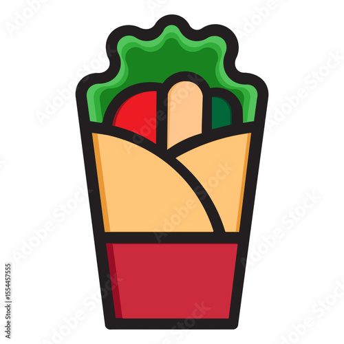 illustration of a food burrito Icon