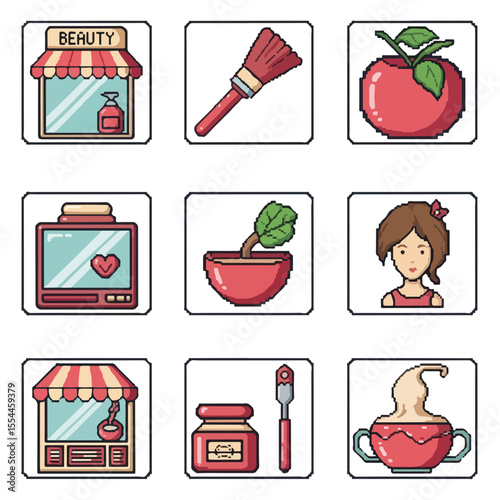 Icons set related to beauty, wellness, and lifestyle themes