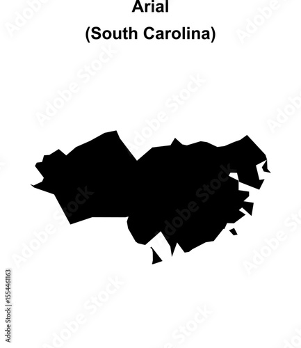 Arial (South Carolina) blank outline map