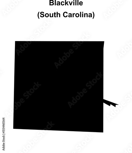 Blackville (South Carolina) blank outline map