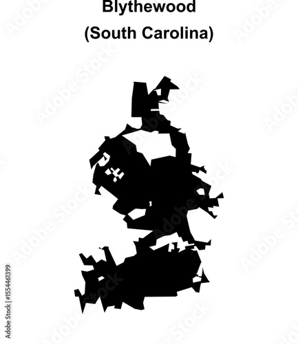 Blythewood (South Carolina) blank outline map