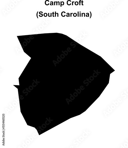 Camp Croft (South Carolina) blank outline map
