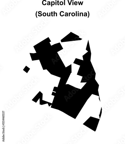 Capitol View (South Carolina) blank outline map