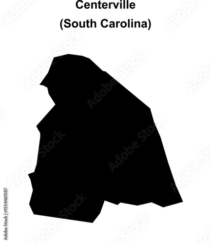 Centerville (South Carolina) blank outline map