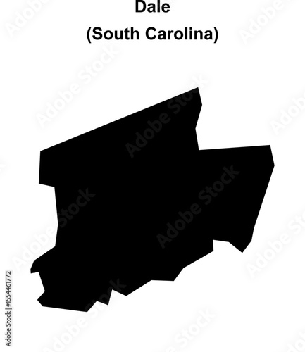 Dale (South Carolina) blank outline map