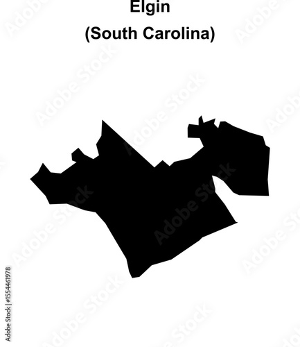 Elgin (South Carolina) blank outline map