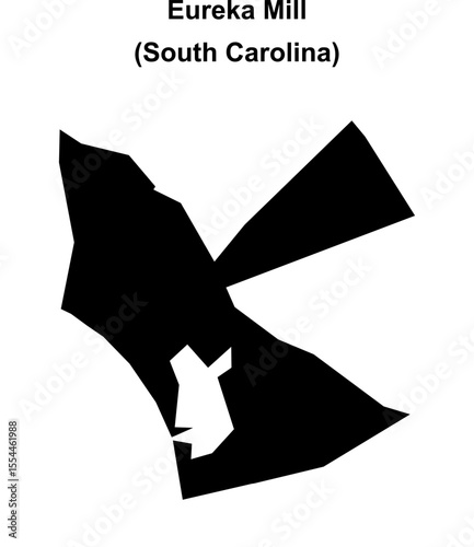 Eureka Mill (South Carolina) blank outline map