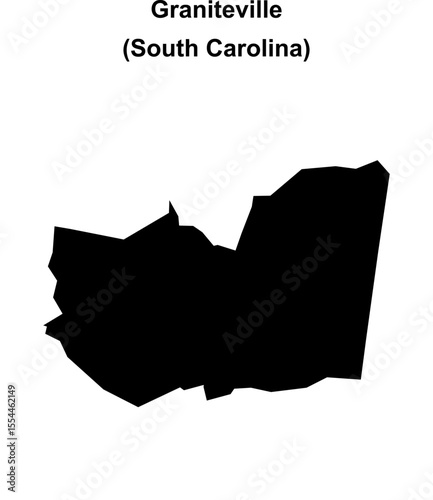Graniteville (South Carolina) blank outline map