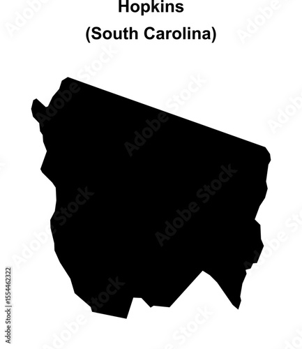 Hopkins (South Carolina) blank outline map