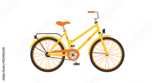 Bright bicycle vector illustration for summer design in flat style