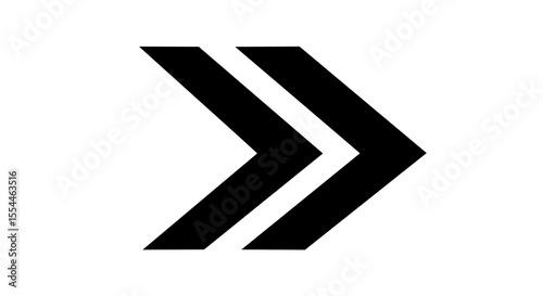 Minimalist chevron arrow design for modern web and print vector illustration