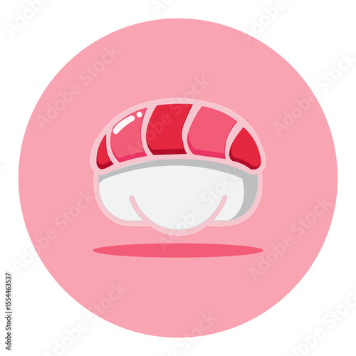 vector illustration of Icon Sushi Salmon 